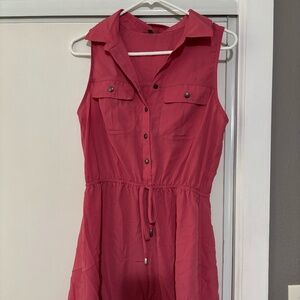 Pink Short Sleeve Dress